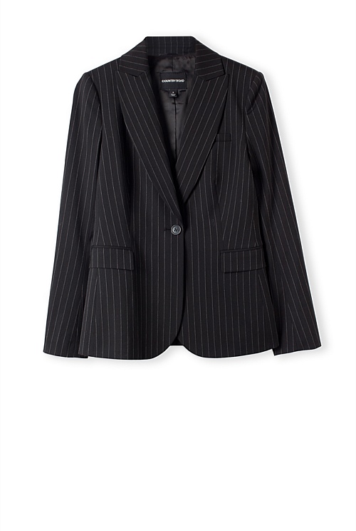 Pinstripe Suit Jacket