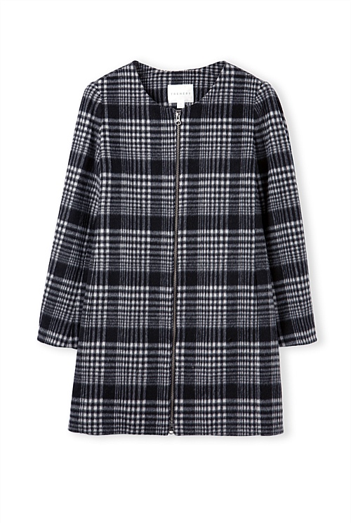 Sleek Check Coat