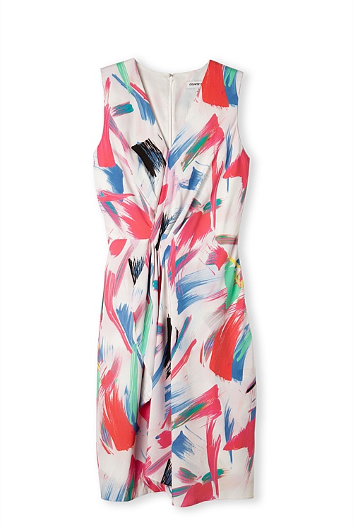 Art Print Silk Dress