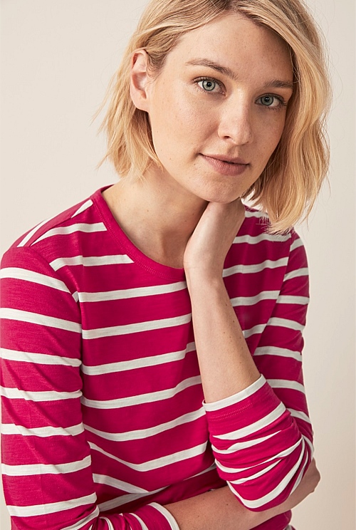 Organic Cotton Slub Stripe T-Shirt Organic Cotton Slub Stripe T-Shirt