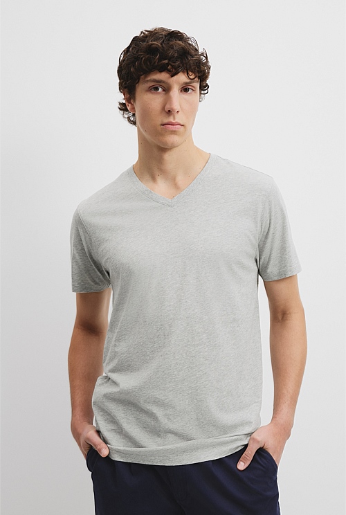 Pima Cotton V-Neck T-Shirt