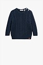 Organically Grown Cotton Cable Crew Knit