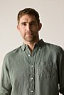 Regular Fit Delave Linen Long Sleeve Shirt