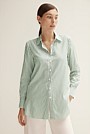 Cotton Modal Stripe Longline Shirt