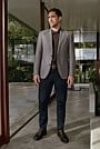 Tailored Fit Linen Hopsack Blazer