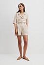 Organically Grown Linen Tuck Front Short