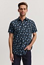 Regular Fit Leaf Print Short Sleeve Shirt