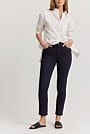 Sateen High Rise Skinny Leg Jean