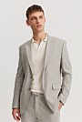 Slim Fit Linen Stretch Pinstripe Jacket