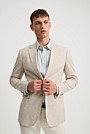 Slim Fit Linen Pinstripe Blazer