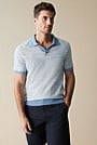 Cotton Linen Stripe Polo