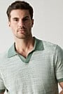 Cotton Linen Stripe Polo