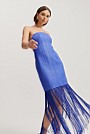 Basket Weave Strapless Dress