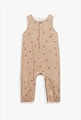 Organically Grown Cotton Crinkle Button Romper