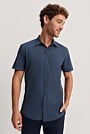 Regular Fit Garment Dyed Poplin Short Sleeve Shirt