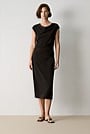 Jersey Ottoman Ruched Front Dress