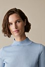 Merino Jersey Mock Neck Knit