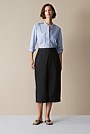 Stretch Cotton Midi Skirt