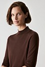 Merino Jersey Mock Neck Knit