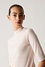 Merino Jersey Mock Neck Knit