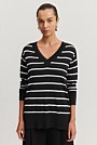 Verified Australian Merino Wool Stripe V-Neck Knit