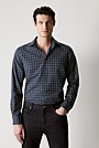 Tailored Fit Cotton Twill Window Pane Check Shirt