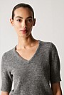 Alpaca Merino Blend V Neck Knit T-Shirt