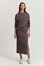 Organically Grown Cotton Cashmere Blend Rib Knit Skirt