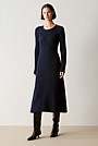 Merino Rib Keyhole Dress