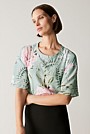 Silk Floral Relaxed T-shirt