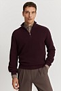 Australian Cotton Textured Half Zip Knit