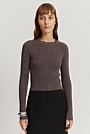 Organically Grown Cotton Blend Crop Rib Knit