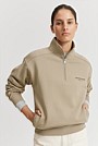 Australian Good Earth Cotton Zip Neck Sweat