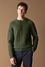 Wool Cable Knit Crew