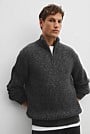 Merino Nep Half Zip Knit