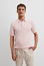 Cotton Silk Button Knit Polo