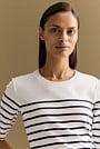 Cotton Stripe Half Sleeve T-shirt