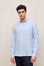Regular Fit Delave Linen Long Sleeve Shirt
