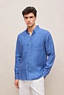 Regular Fit Delave Linen Long Sleeve Shirt