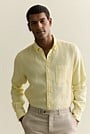 Regular Fit Delave Linen Long Sleeve Shirt