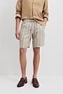 Organically Grown Linen Stripe Drawcord Short
