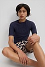 Teen Nylon Blend Short Sleeve Logo Rash Vest