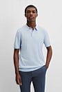 Cotton Silk Button Knit Polo