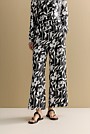 Silk Twill Floral Pull On Pant