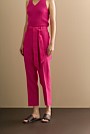 Linen Straight Leg Belted Pant