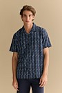 Regular Fit Etched Geo Short Sleeve Shirt