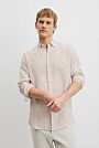 Regular Fit Organically Grown Linen Stripe Shirt