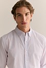 Regular Fit Cotton Seersucker Stripe Shirt