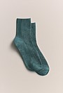 Metallic Rib 1/4 Crew Sock