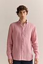 Regular Fit Delave Linen Long Sleeve Shirt